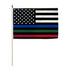 Thin Blue/Green/Red Line USA 12x18in Stick Flag - Flags Importer