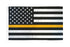 Thin Gold Line USA Flag 2x3ft Poly - Flags Importer