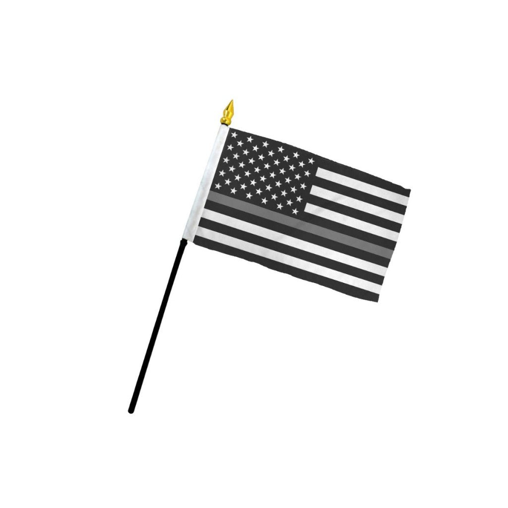 Thin Gray Line USA 4x6in Stick Flag - Flags Importer