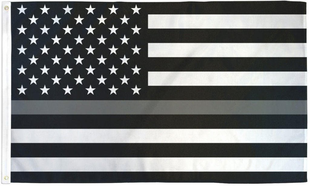 Thin Gray Line USA Flag 2x3ft Poly - Flags Importer