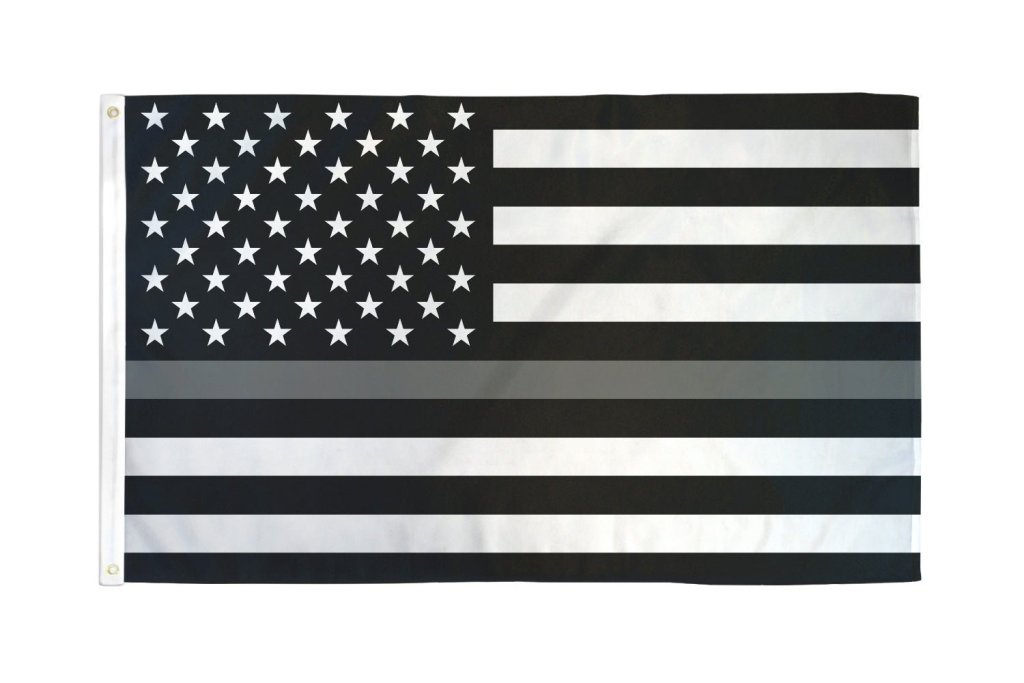 Thin Gray Line USA Flag 3x5ft Poly - Flags Importer