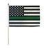 Thin Green Line USA 12x18in Stick Flag - Flags Importer