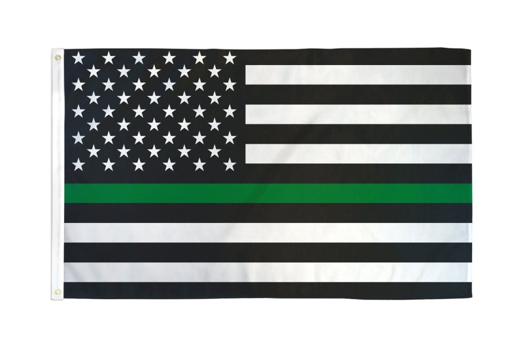 Thin Green Line USA Flag 2x3ft Poly - Flags Importer