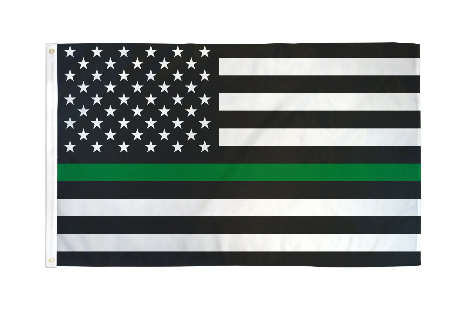 Thin Green Line USA Flag 3x5ft Poly - Flags Importer