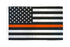 Thin Orange Line USA Flag 2x3ft Poly - Flags Importer