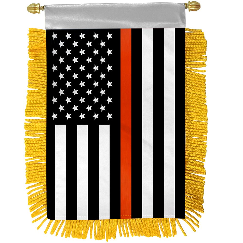 Thin Orange Line USA Mini Banner - Flags Importer