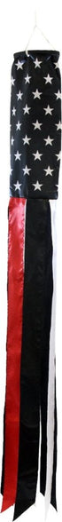 Thin Red Line USA Super Shiny Poly 5ft Windsock - Flags Importer