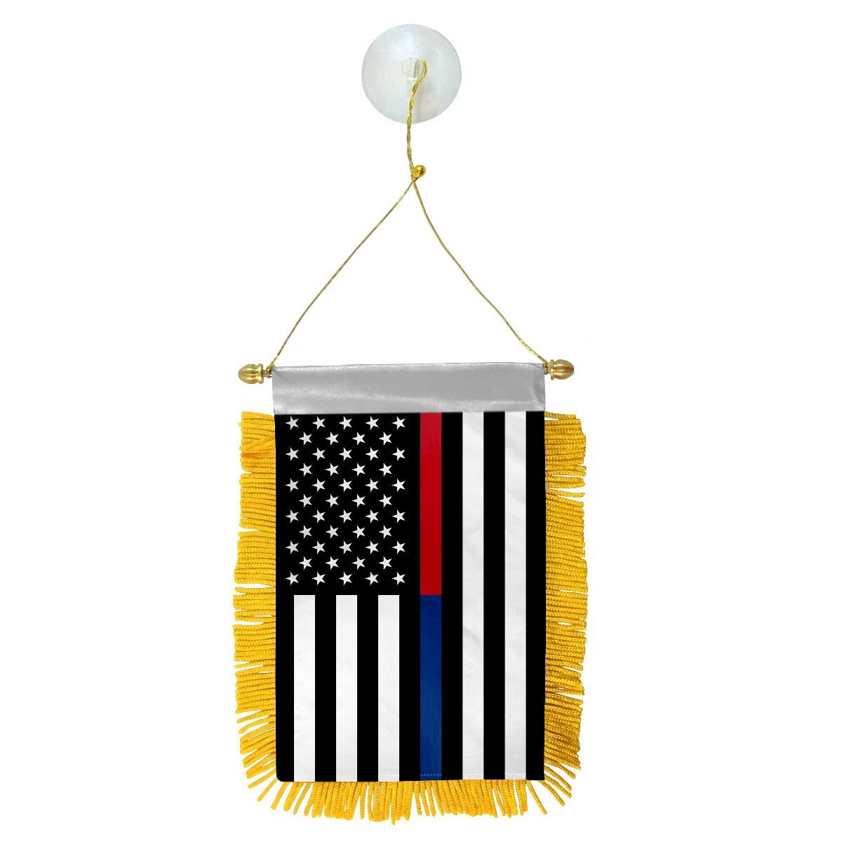 Thin Red/Blue Line USA Mini Banner - Flags Importer