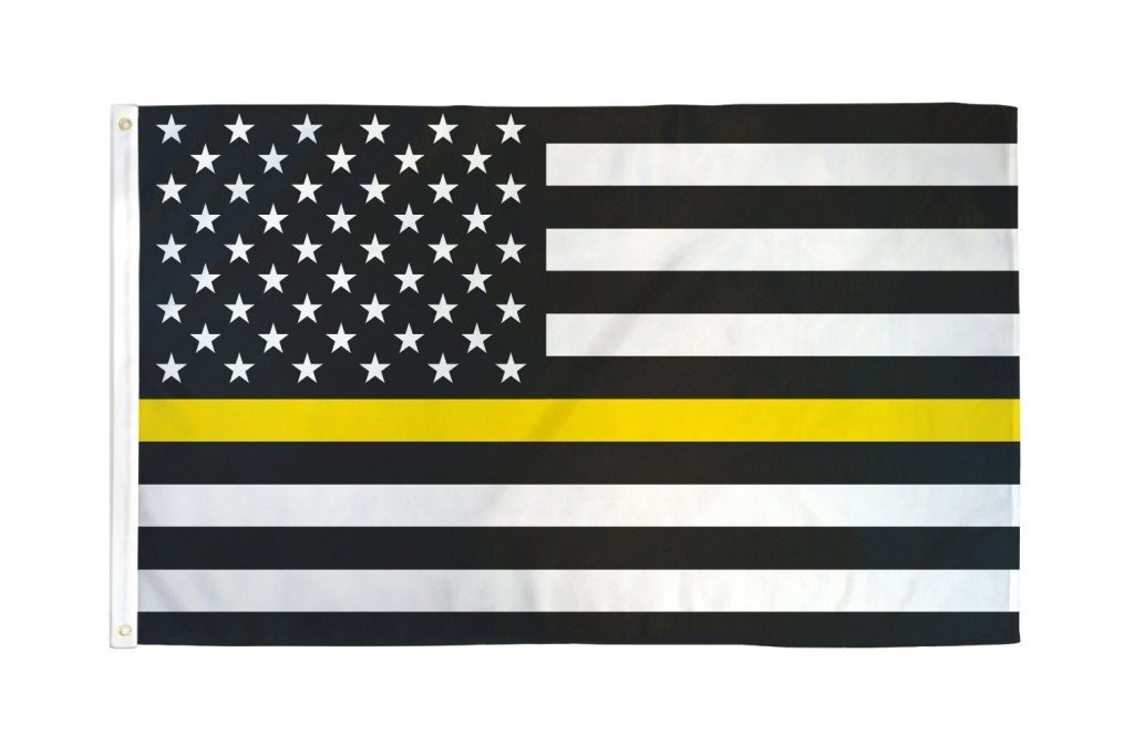 Thin Yellow Line USA Flag 2x3ft Poly - Flags Importer