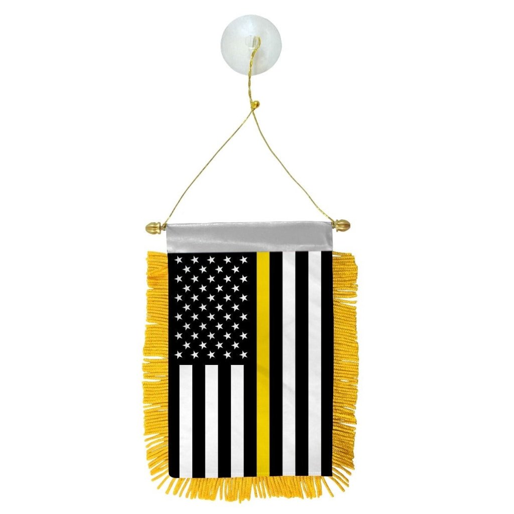 Thin Yellow Line USA Mini Banner - Flags Importer