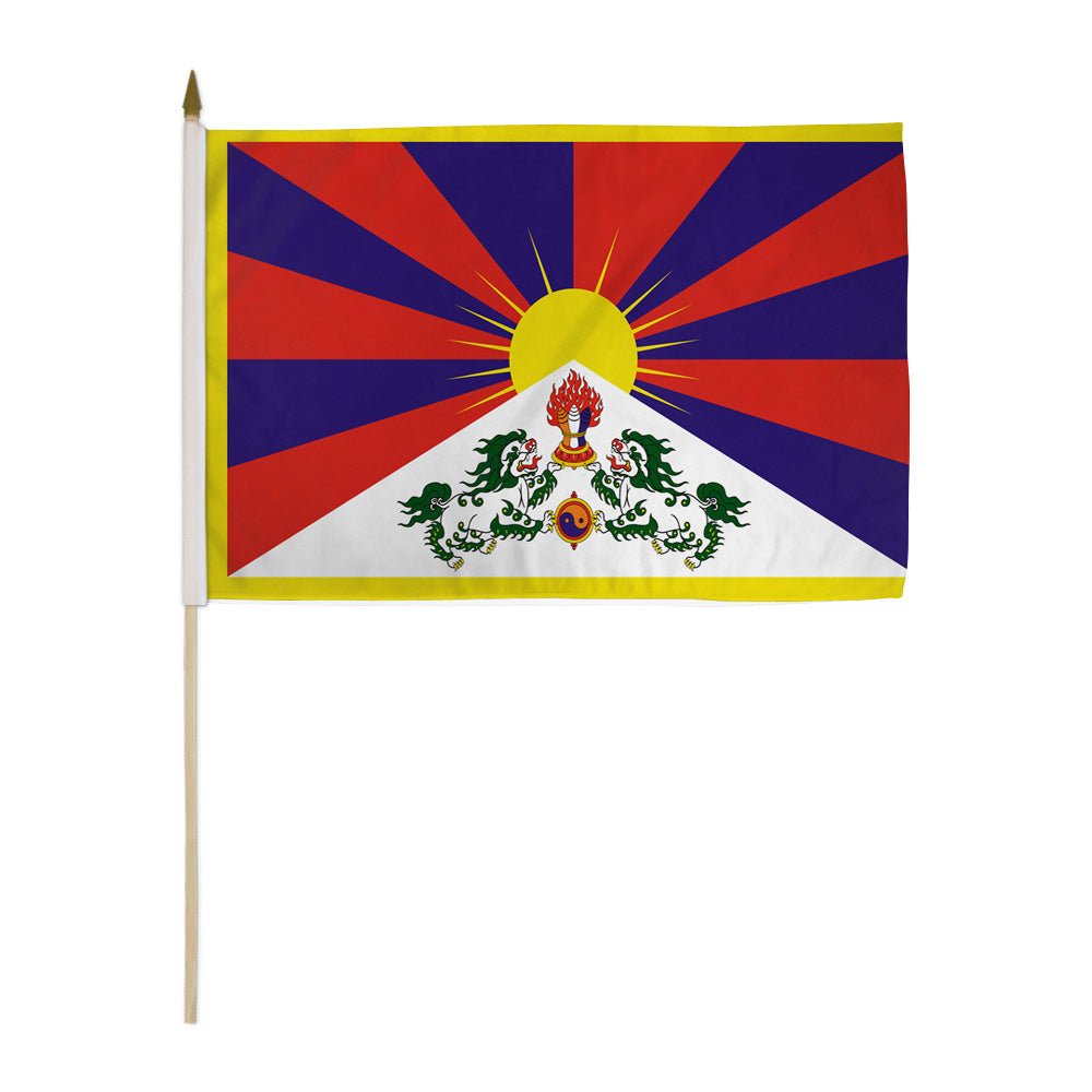 Tibet 12x18in Stick Flag - Flags Importer