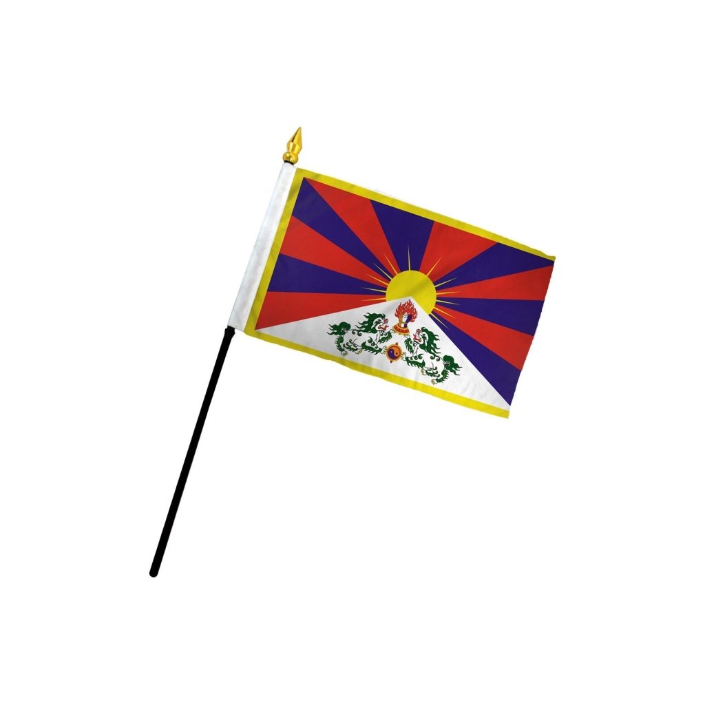 Tibet 4x6in Stick Flag - Flags Importer