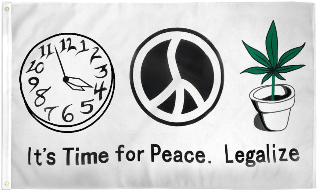 Time For Peace Flag 3x5ft Poly - Flags Importer