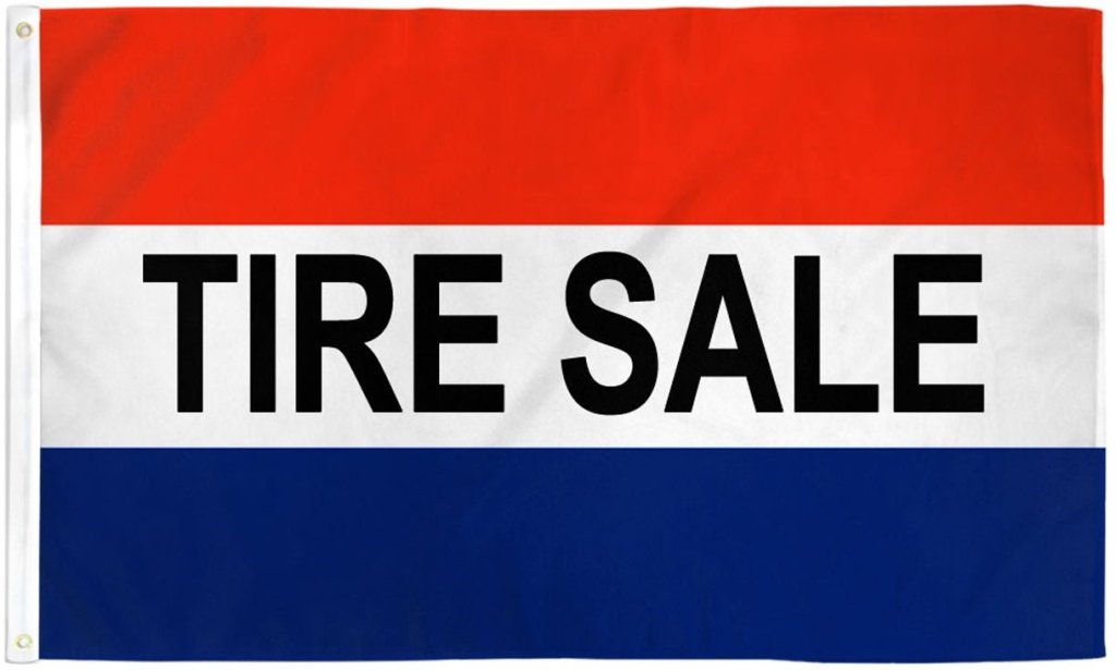 Tire Sale Flag 3x5ft Poly - Flags Importer