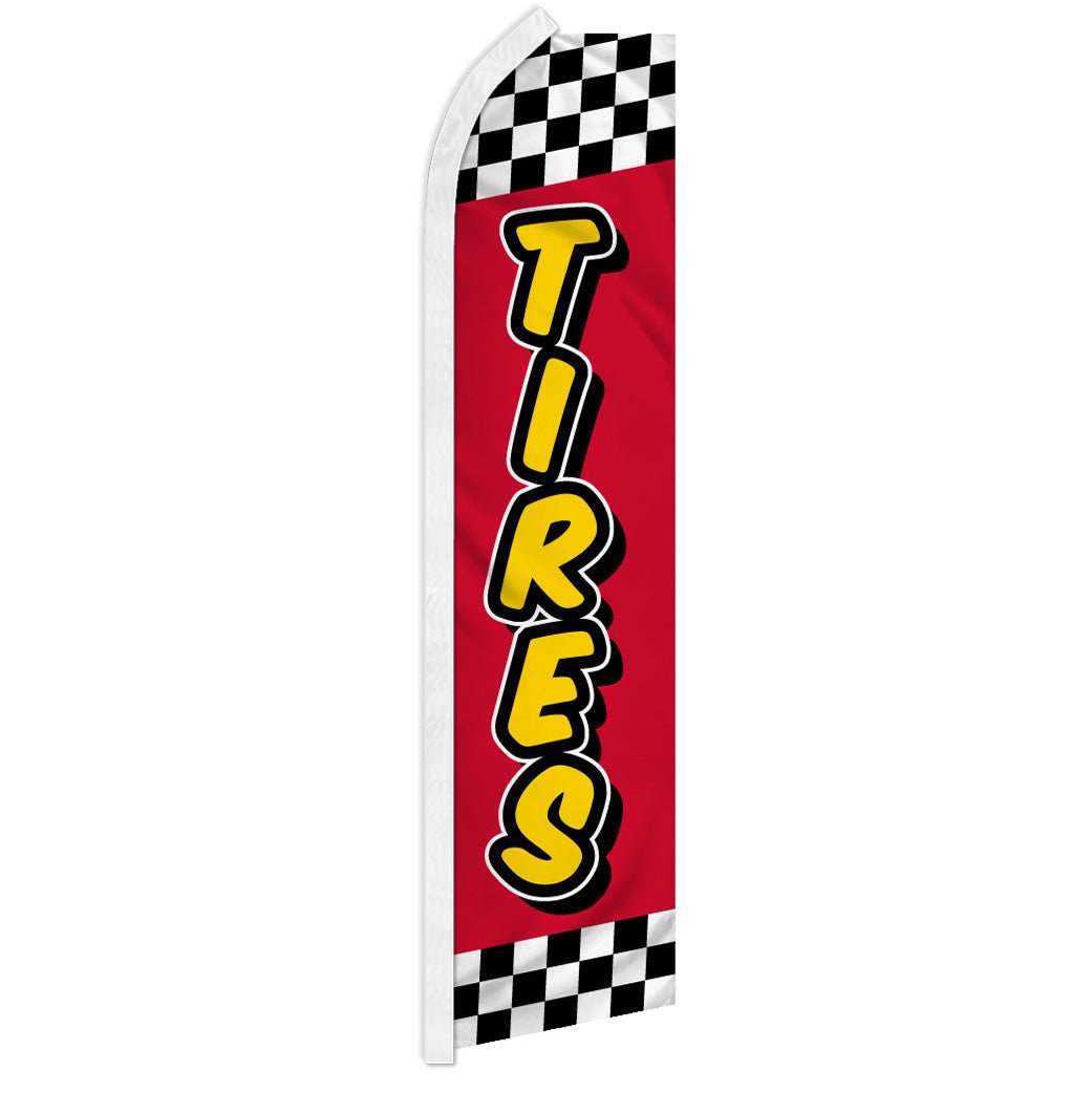 Tires (Red Checkered) Super Flag - Flags Importer