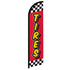 Tires (Red Checkered) Windless Banner Flag - Flags Importer