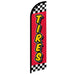 Tires (Red Checkered) Windless Banner Flag - Flags Importer