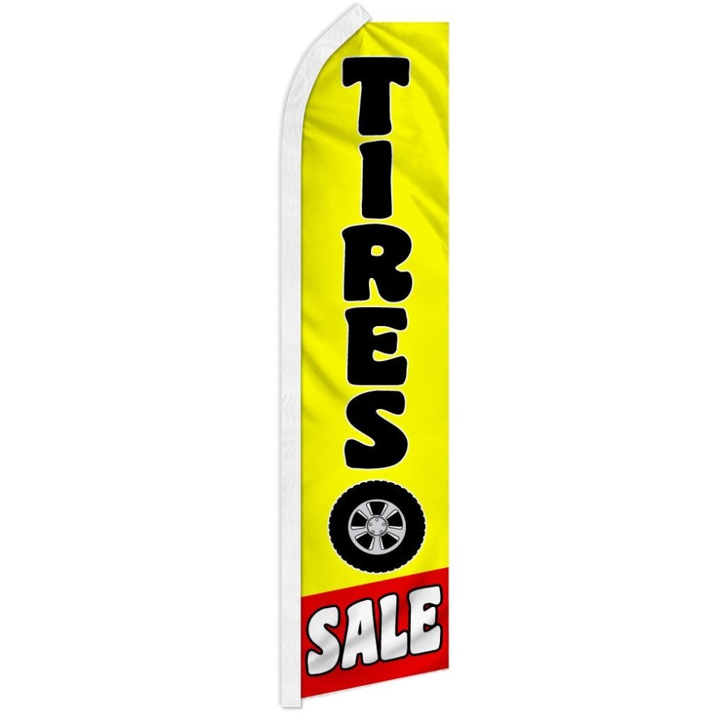 Tires Sale (Red & Yellow) Super Flag - Flags Importer