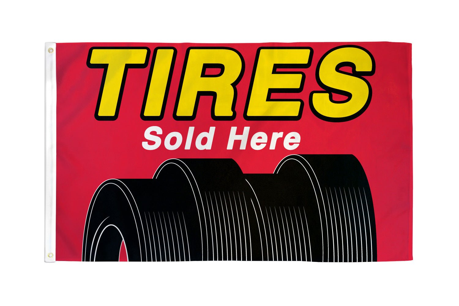 Tires Sold Here Flag 3x5ft Poly - Flags Importer