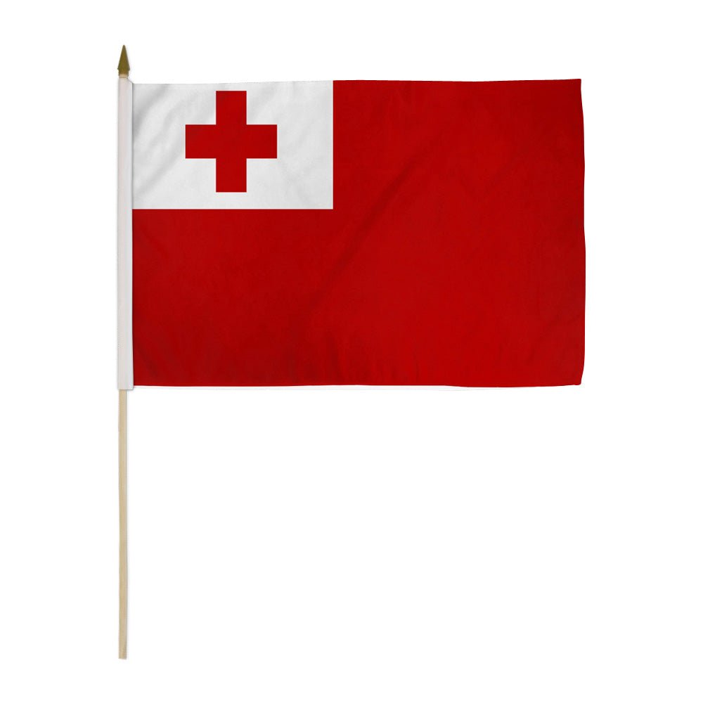 Tonga 12x18in Stick Flag - Flags Importer