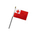 Tonga 4x6in Stick Flag - Flags Importer