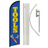 Tools (Blue) Windless Banner Flag & Pole Kit - Flags Importer