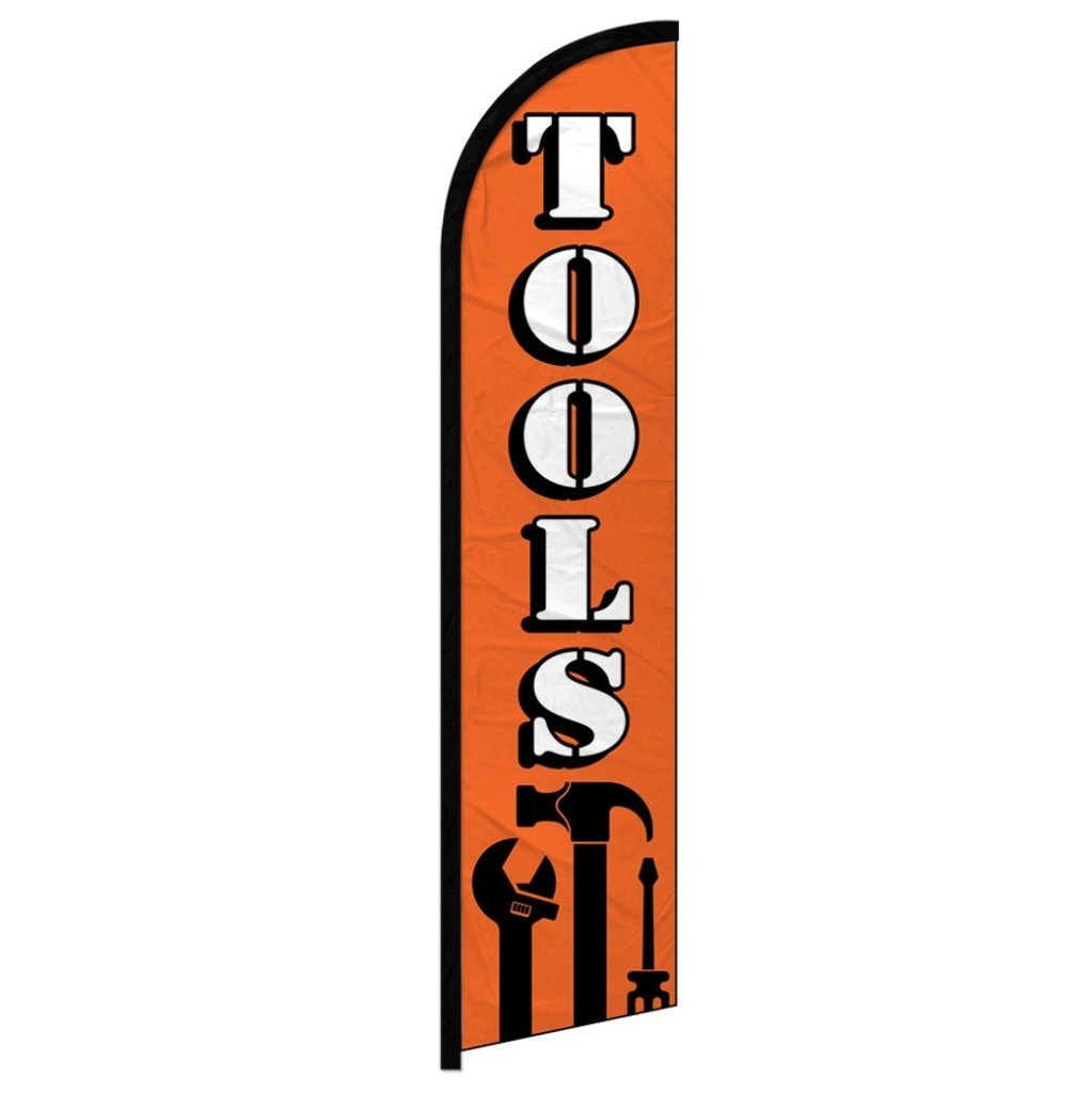 Tools (Orange) Windless Banner Flag - Flags Importer