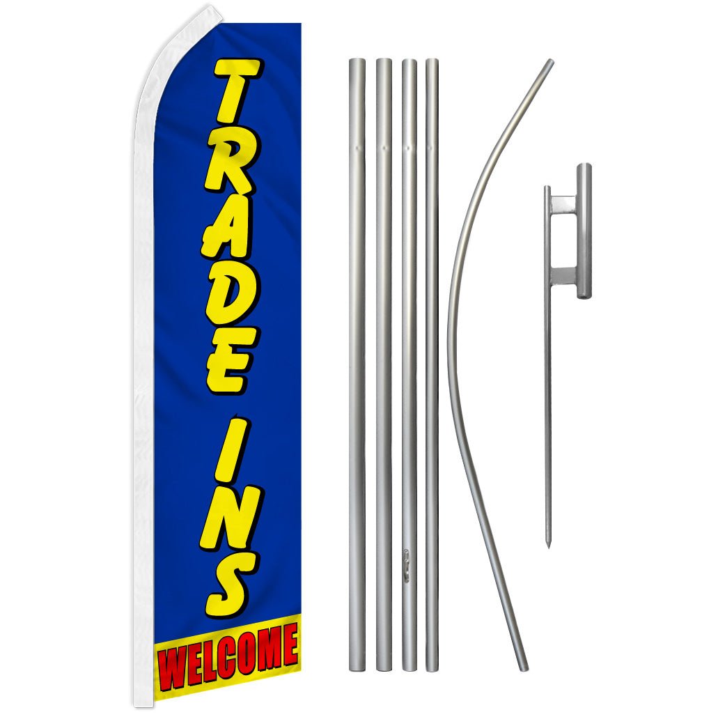 Trade Ins Welcome Super Flag & Pole Kit - Flags Importer