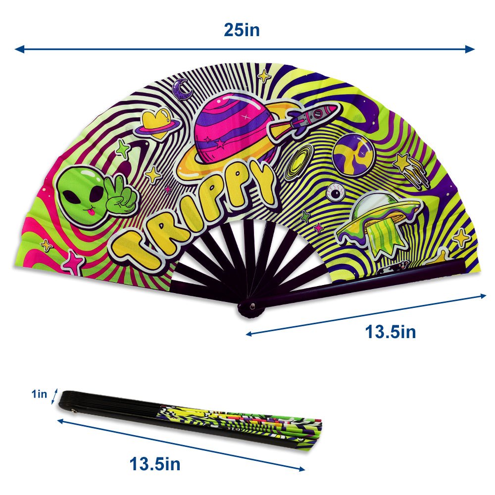 Trippy X - Large Hand Fan - Flags Importer