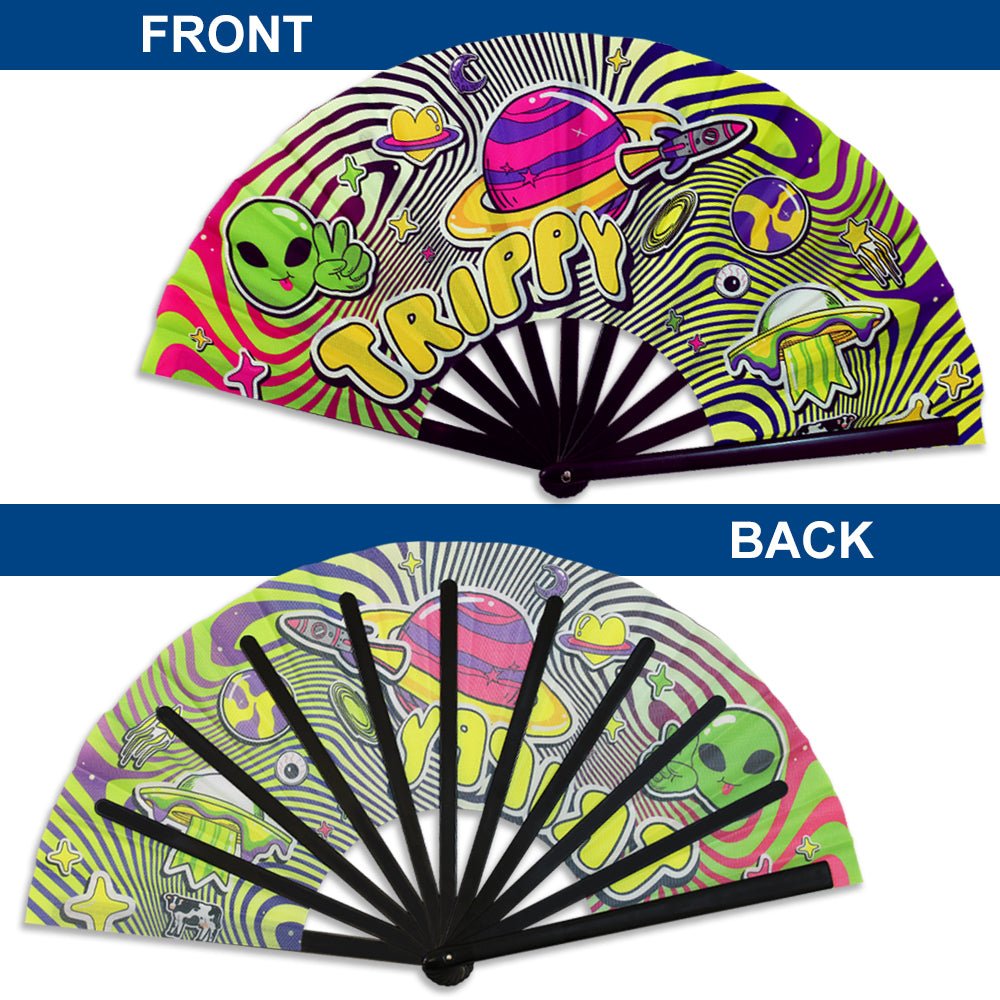 Trippy X - Large Hand Fan - Flags Importer