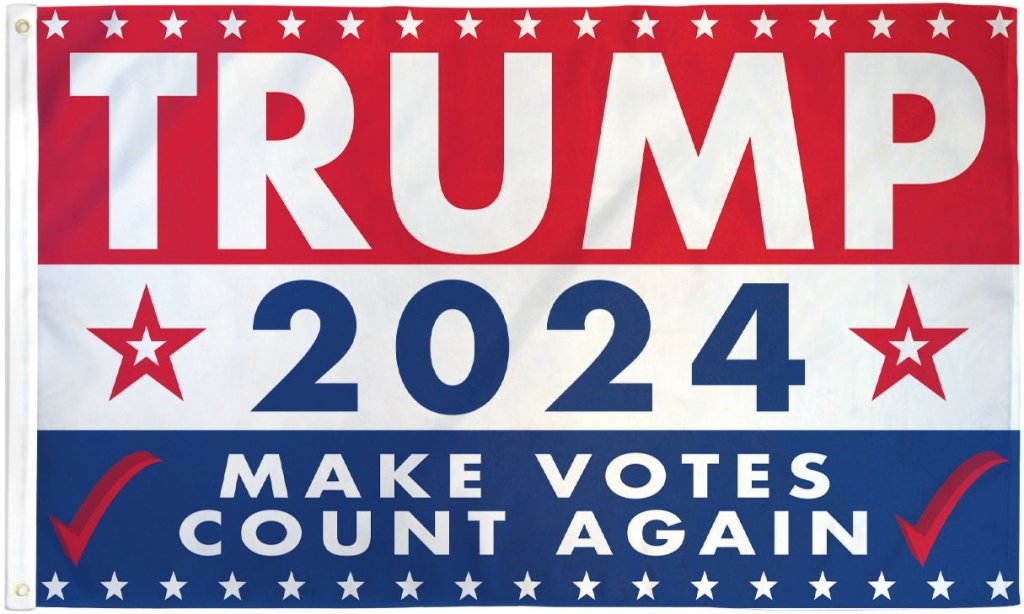 Trump 2024 (Make Votes Count Again) Flag 3x5ft Poly - Flags Importer