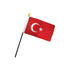 Turkiye (Turkey) 4x6in Stick Flag - Flags Importer