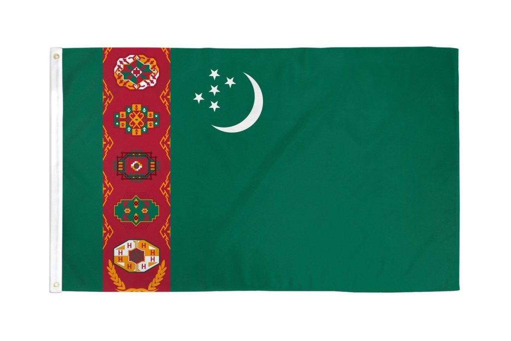 Turkmenistan Flag 2x3ft Poly - Flags Importer