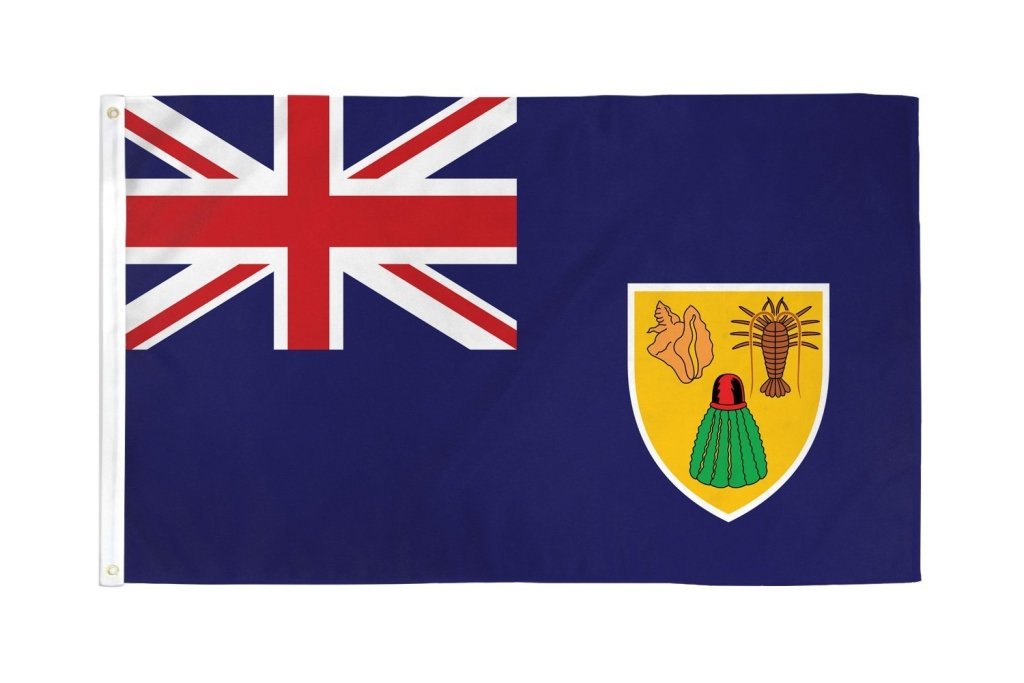 Turks & Caicos Flag 2x3ft Poly - Flags Importer