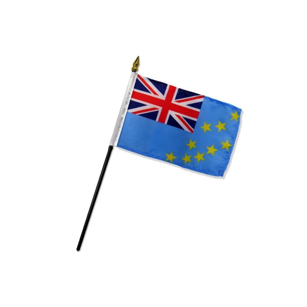 Tuvalu 4x6in Stick Flag - Flags Importer