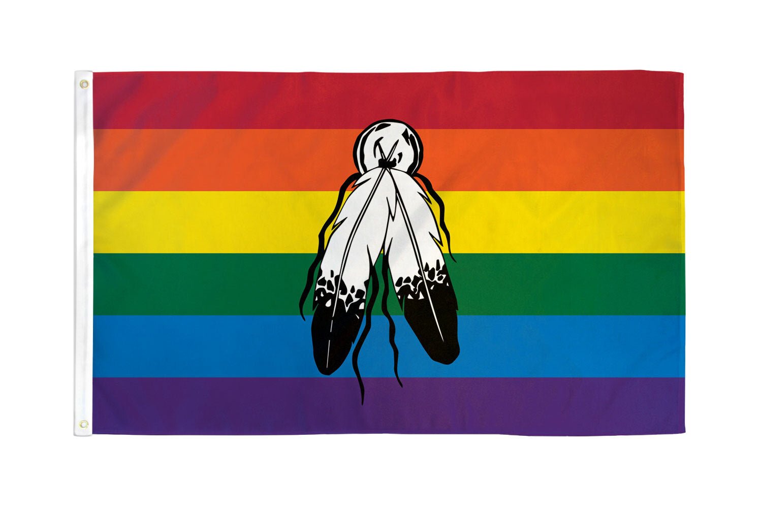 Two Spirit (Rainbow) Flag 3x5ft Poly - Flags Importer