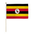 Uganda 12x18in Stick Flag - Flags Importer