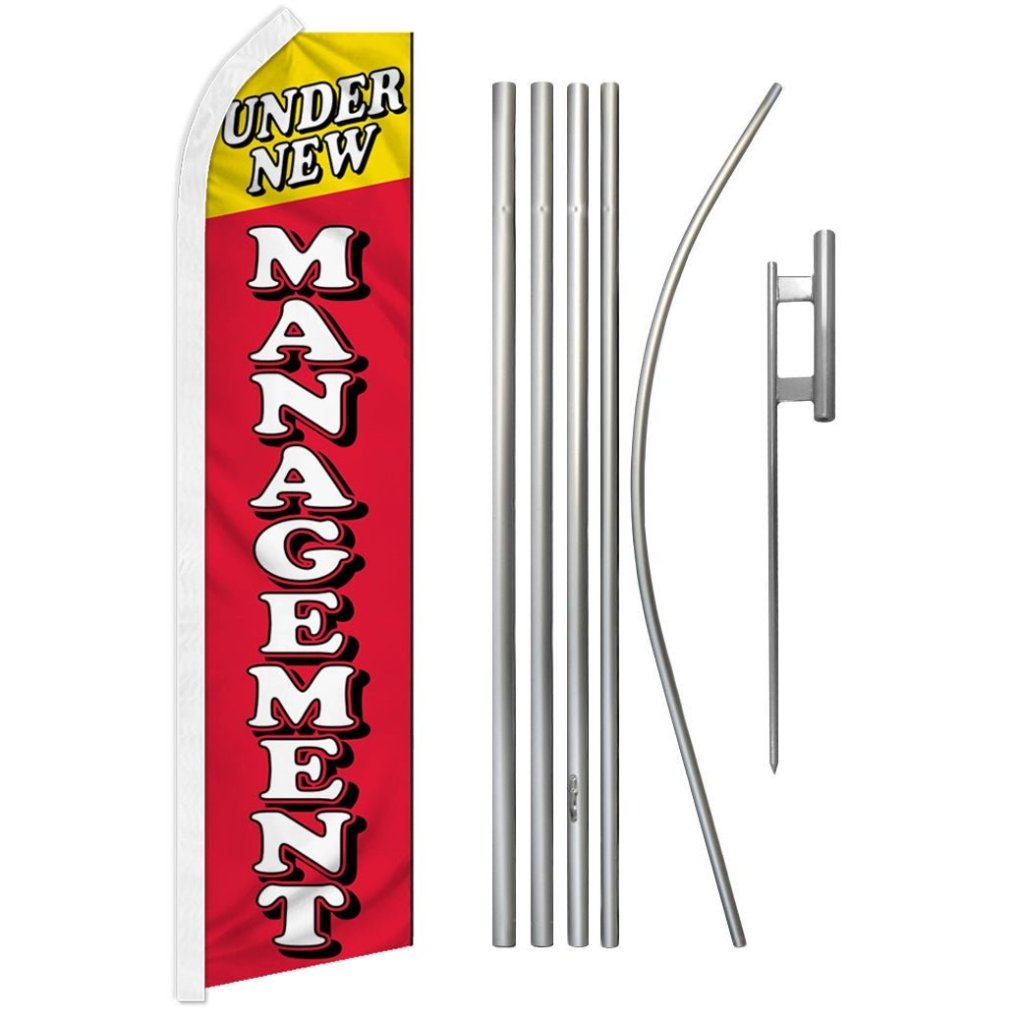 Under New Management Super Flag & Pole Kit - Flags Importer