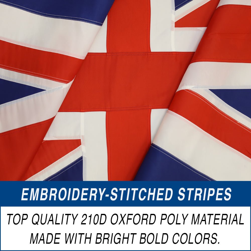 United Kingdom Embroidered Flag 3x5ft - Flags Importer