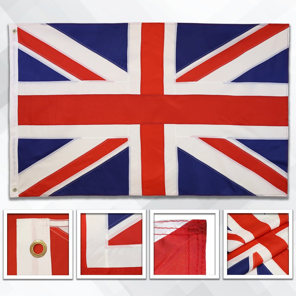 United Kingdom Embroidered Flag 3x5ft - Flags Importer