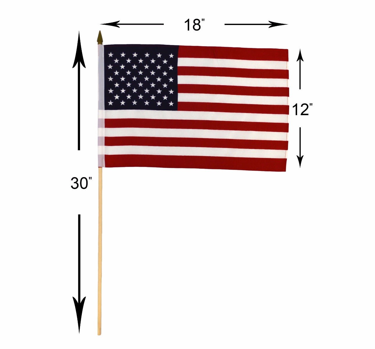 USA 12x18in Grave Marker Stick Flag - Flags Importer