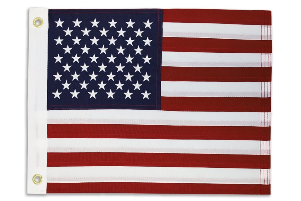 USA 12x18in Grommeted Embroidered Flag - Flags Importer