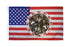 USA 4 Wolves Flag 3x5ft Poly - Flags Importer