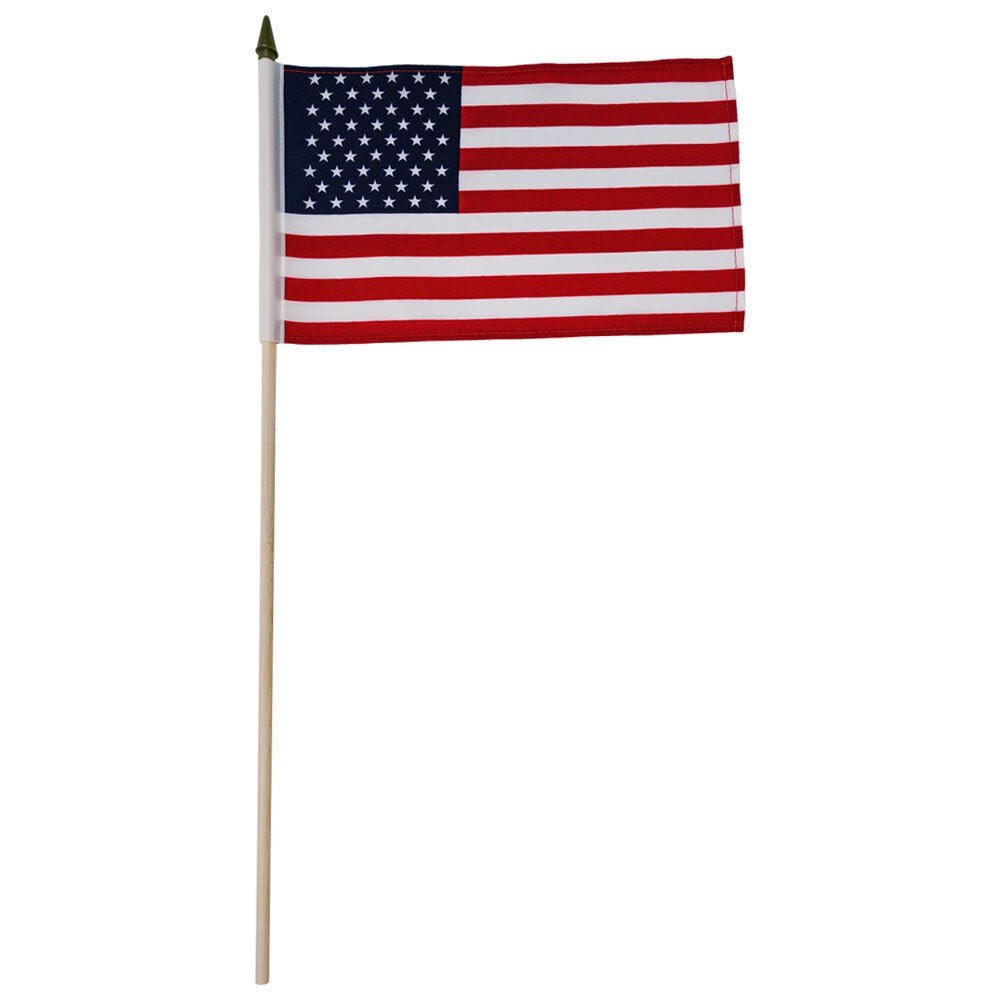 USA 8x12in Stick Flag - Flags Importer