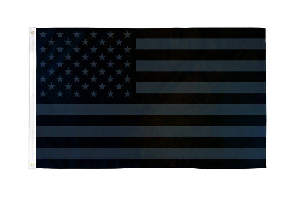 USA (Blackout) Flag 3x5ft Poly - Flags Importer