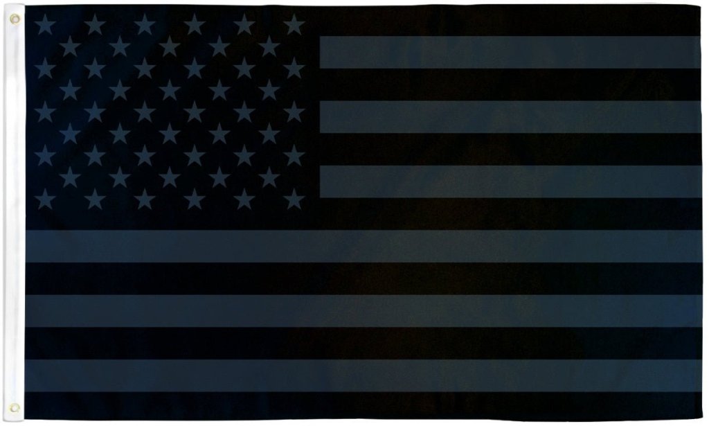 USA (Blackout) Flag 3x5ft Poly - Flags Importer