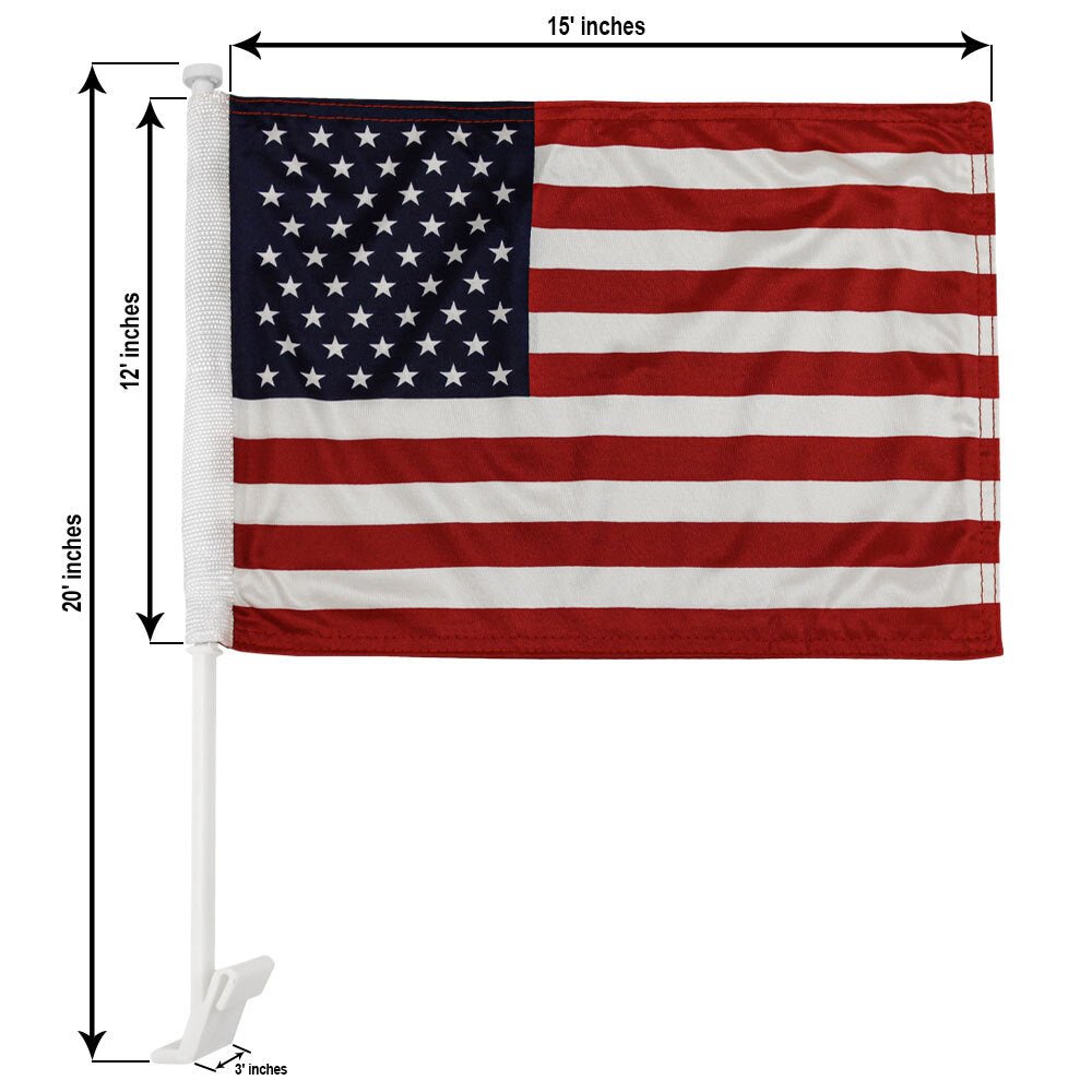 USA Double - Sided Car Flag - Flags Importer