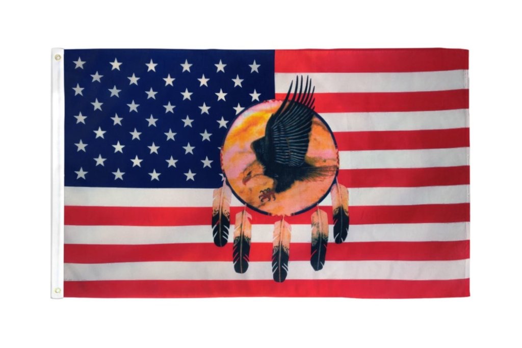 USA Dream Catcher Eagle Flag 3x5ft Poly - Flags Importer