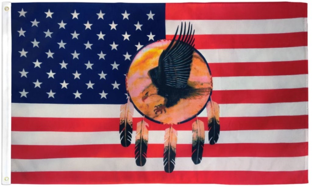 USA Dream Catcher Eagle Flag 3x5ft Poly - Flags Importer