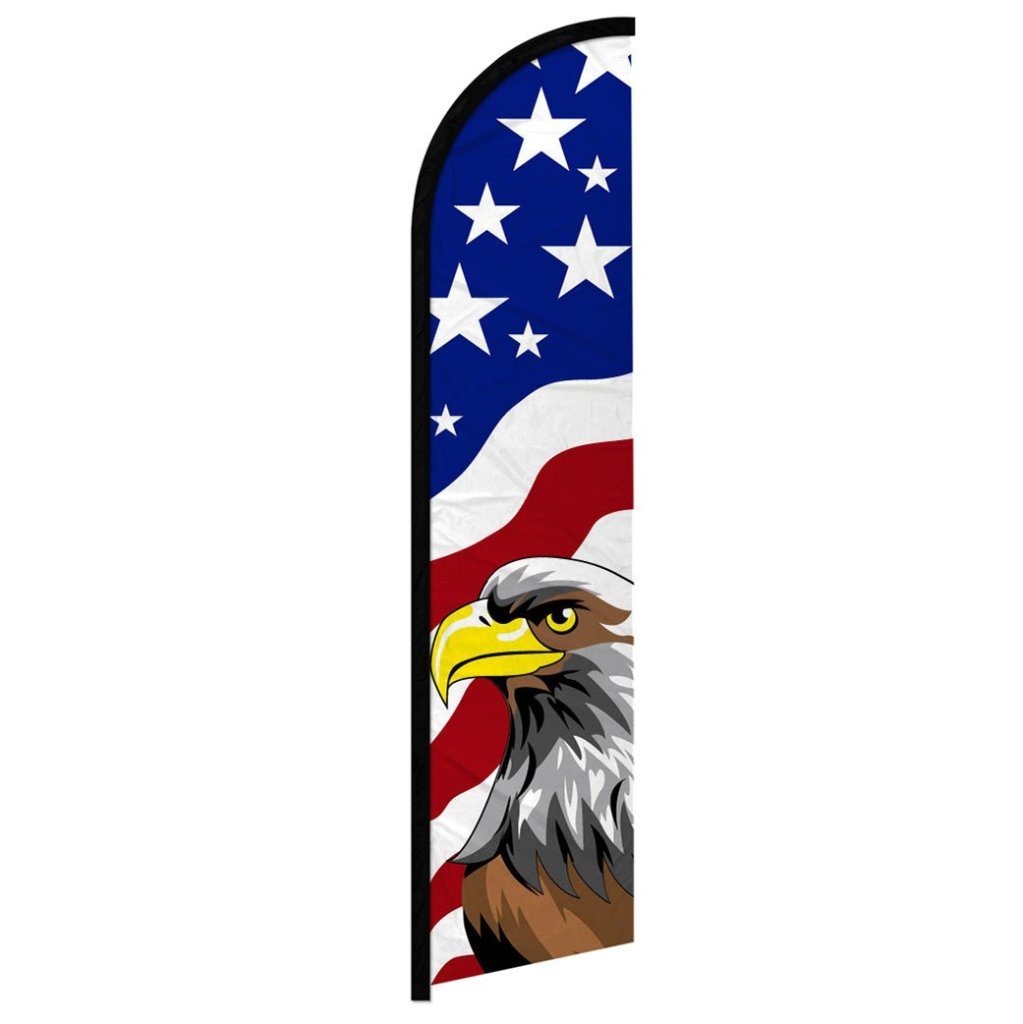 USA Eagle Windless Banner Flag - Flags Importer